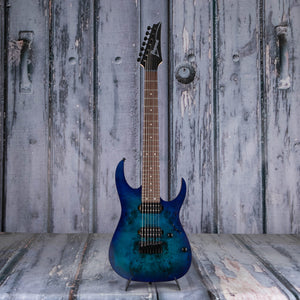 Ibanez RG7421PB 7-String Electric Guitar, Saphhire Blue Flat, front