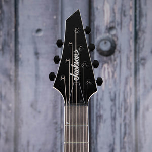 Jackson JS Series Dinky Arch Top JS22Q-7 DKA HT 7-String Electric Guitar, Transparent Black Burst, front headstock