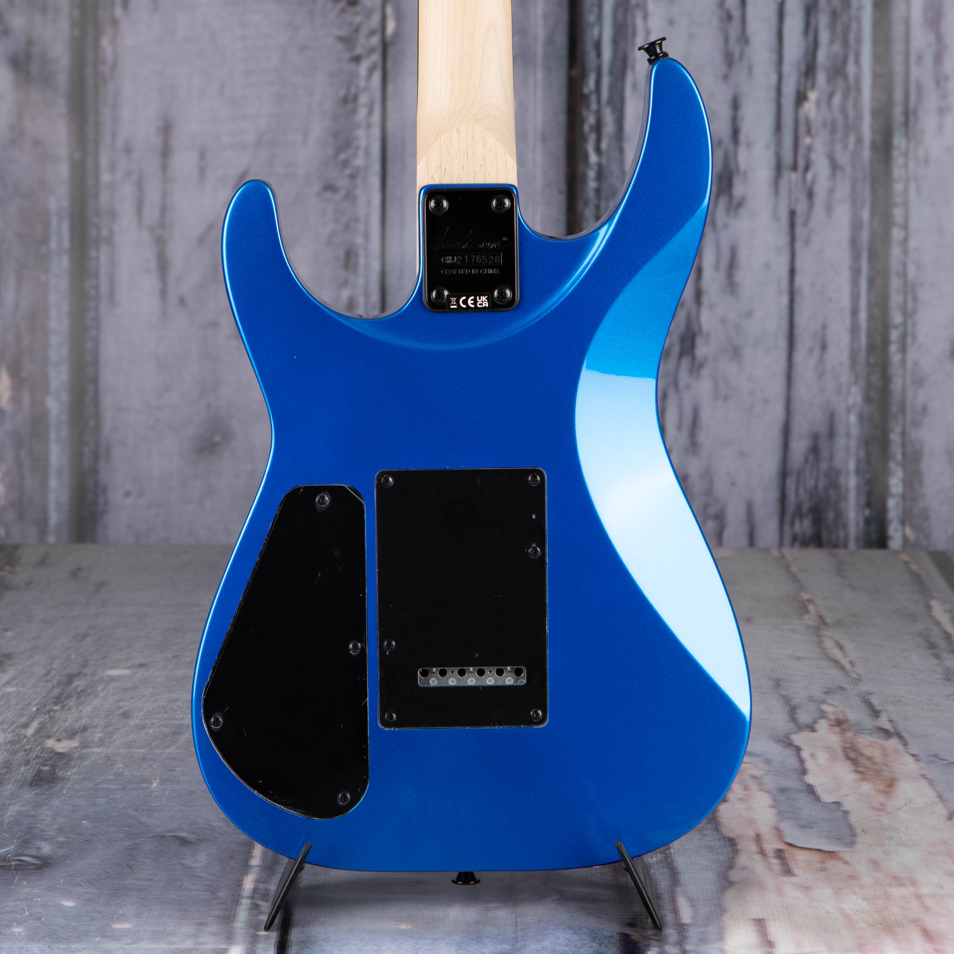 Jackson JS Series Dinky JS11 Electric Guitar, Metallic Blue, back closeup
