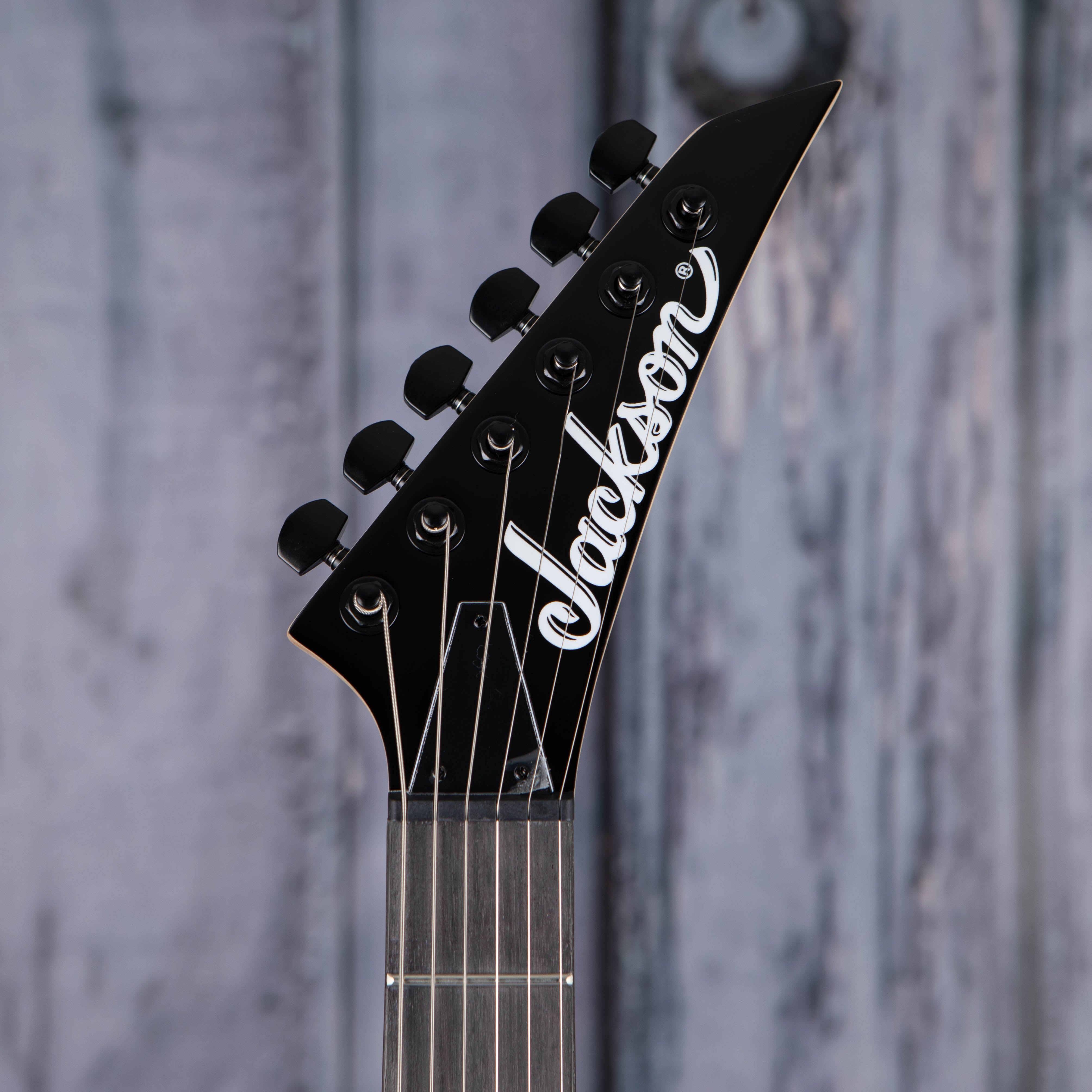 Jackson JS Series Dinky JS11 Electric Guitar, Metallic Blue, front headstock