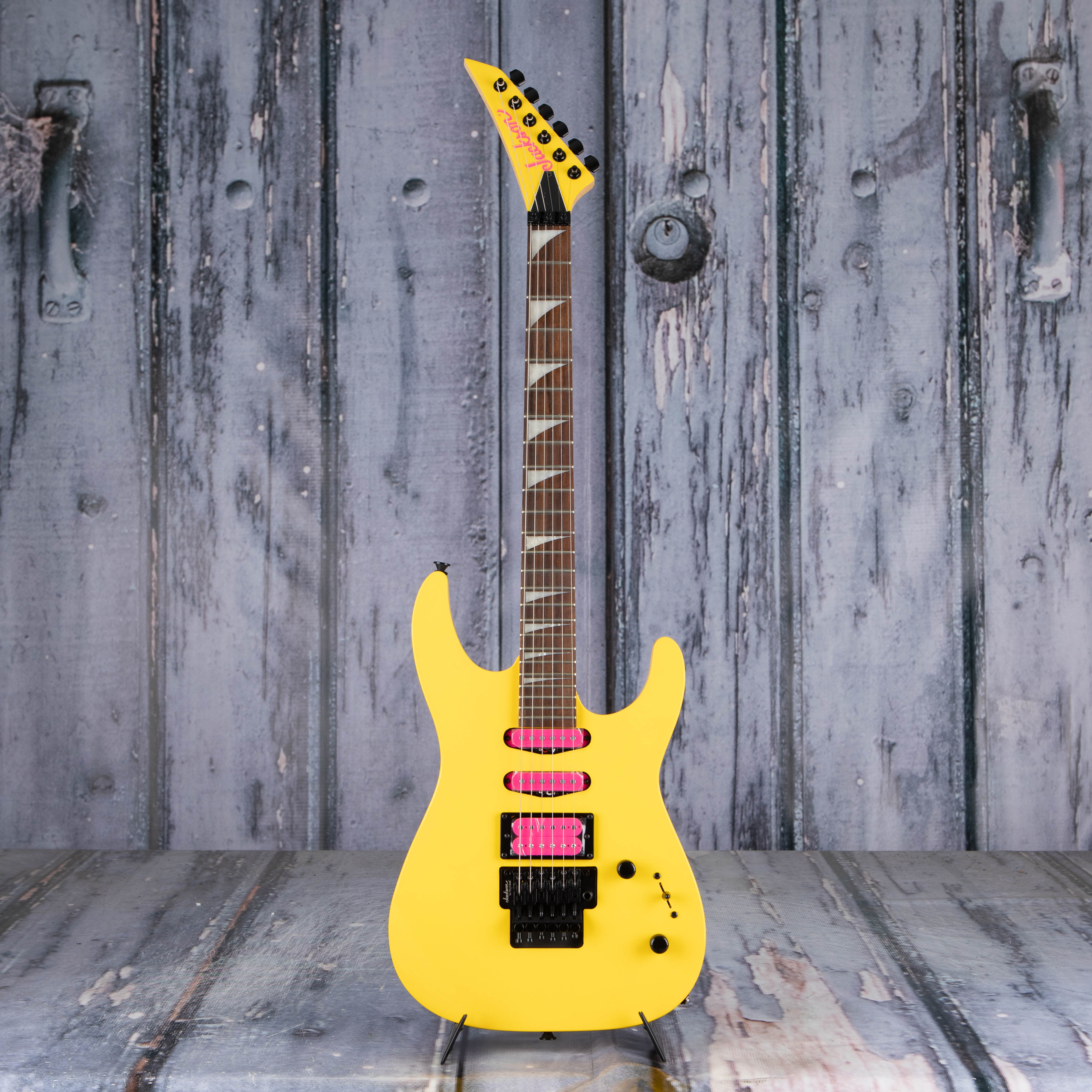 Jackson X Series Dinky DK3XR HSS Electric Guitar, Caution Yellow, front