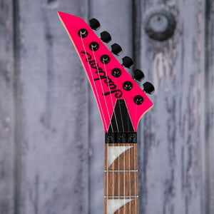Jackson X Series Dinky DK3XR HSS Electric Guitar, Neon Pink, front headstock