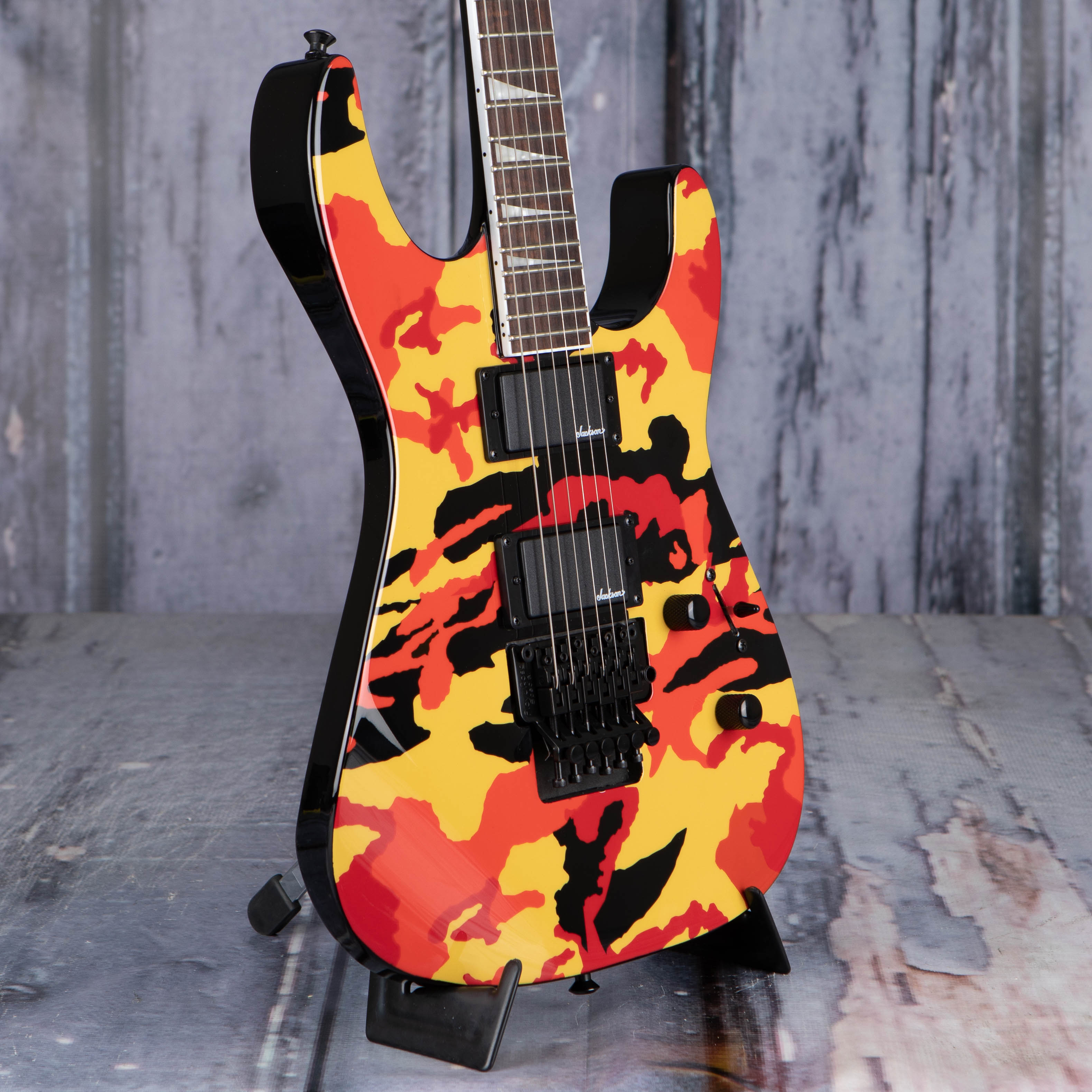 Jackson X Series Soloist SLX DX Camo Electric Guitar, Multi-Color Camo, angle