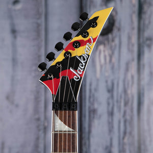 Jackson X Series Soloist SLX DX Camo Electric Guitar, Multi-Color Camo, front headstock