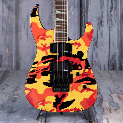 Jackson X Series Soloist SLX DX Camo Electric Guitar, Multi-Color Camo, front closeup