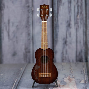 Kala KA-15S-H2 Hawaiian Islands Satin Mahogany Soprano Ukulele, Natural, front