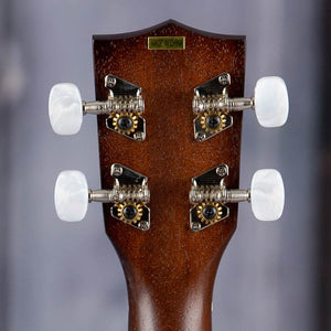 Kala KA-15S-H2 Hawaiian Islands Satin Mahogany Soprano Ukulele, Natural, back headstock