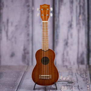 Kala KA-S Satin Mahogany Soprano Ukulele, Natural, front