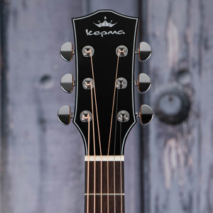 Kepma GA2-131 Elite Grand Auditorium Acoustic Guitar, Natural, front headstock