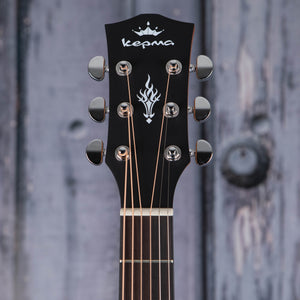 Kepma K3 Series D3-130 Dreadnought Cutaway Acoustic Guitar, Sunburst, front headstock