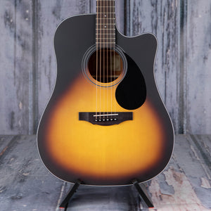 Kepma K3 Series D3-130 Dreadnought Cutaway Acoustic Guitar, Sunburst, front closeup