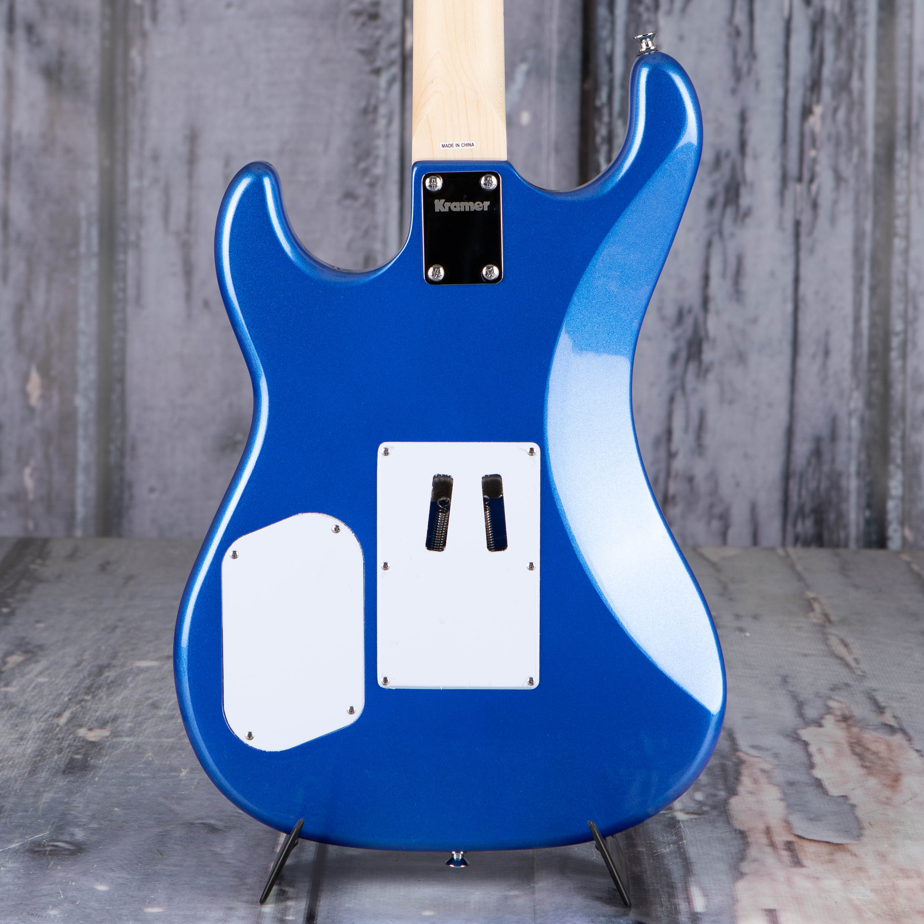 Kramer Pacer Classic Electric Guitar, Radio Blue Metallic, back closeup
