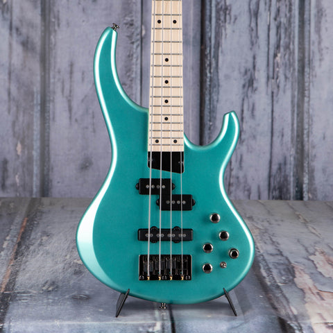 MTD Lynn Keller Signature 432-24 Electric Bass Guitar, Metallic Sea Foam Green, front closeup