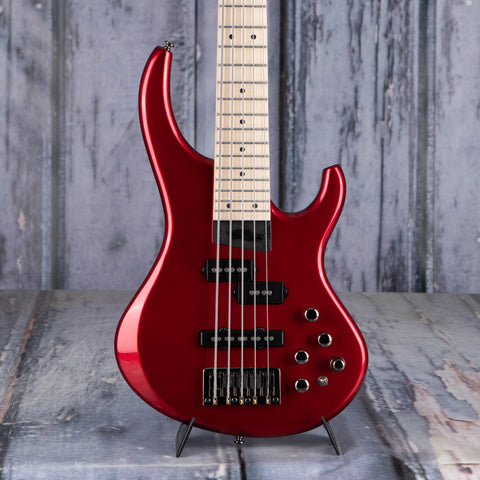 MTD Lynn Keller Signature 532-24 5-String Electric Bass Guitar, Candy Apple Red, front closeup