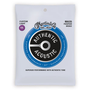 Martin Authentic Acoustic SP Strings, Model MA535, Custom Light, front