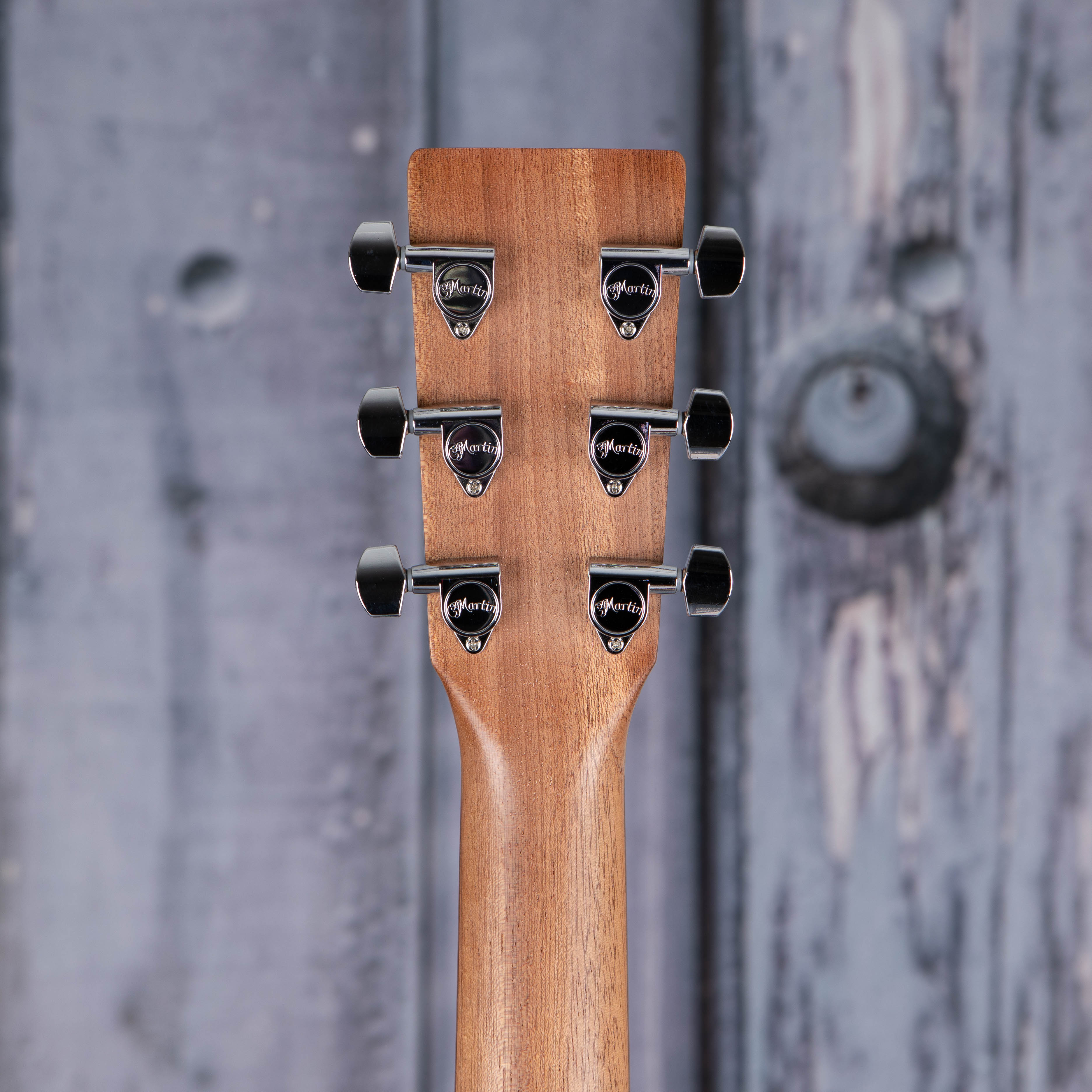 Martin GPC-X2E Mahogany Acoustic/Electric Guitar, Natural, back headstock