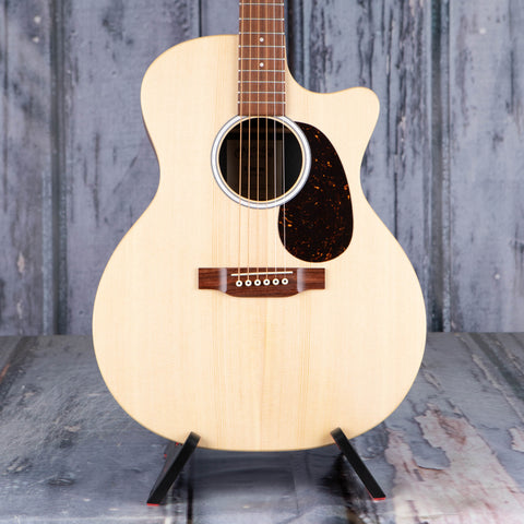 Martin GPC-X2E Mahogany Acoustic/Electric Guitar, Natural, front closeup