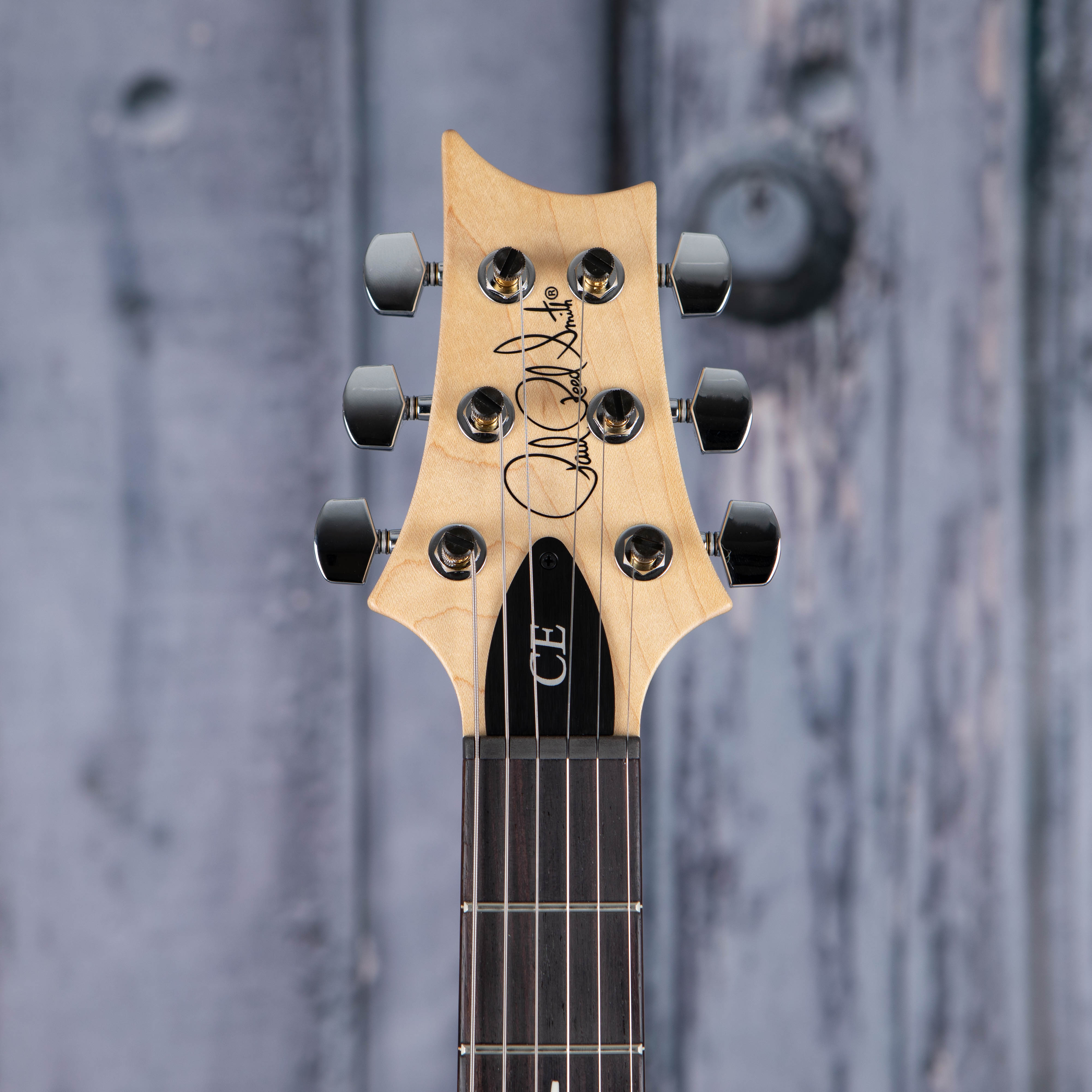 Paul Reed Smith CE24 Semi-Hollowbody Guitar, Eriza Verde, front headstock