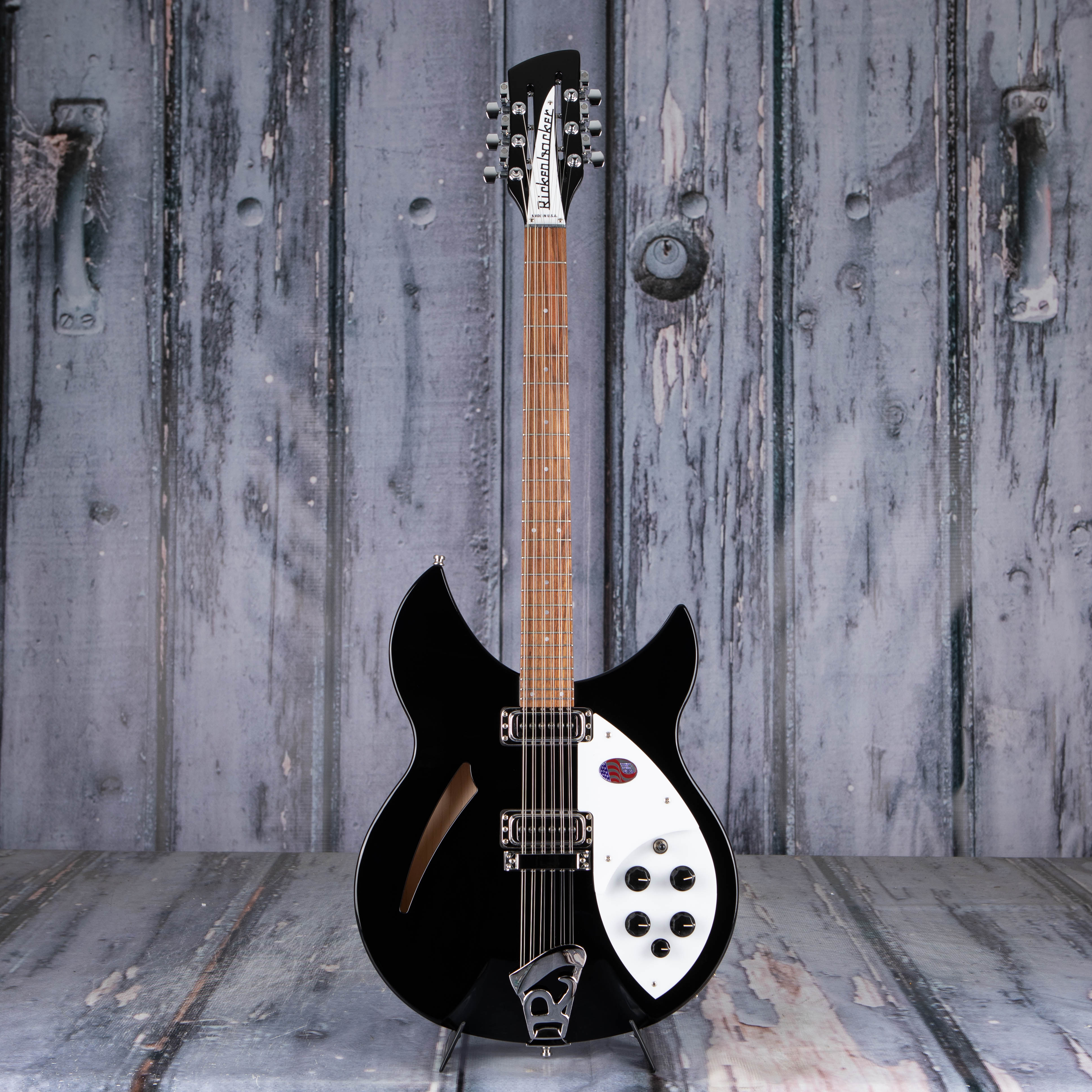 Rickenbacker 330/12JG Thinline Semi-Hollowbody Guitar, Jetglo, front