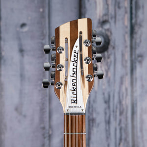 Rickenbacker 330/12MG Thinline Semi-Hollowbody Guitar, Mapleglo, front headstock