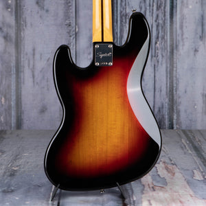 Squier Classic Vibe '60s Jazz Bass Guitar, 3-Color Sunburst, back closeup