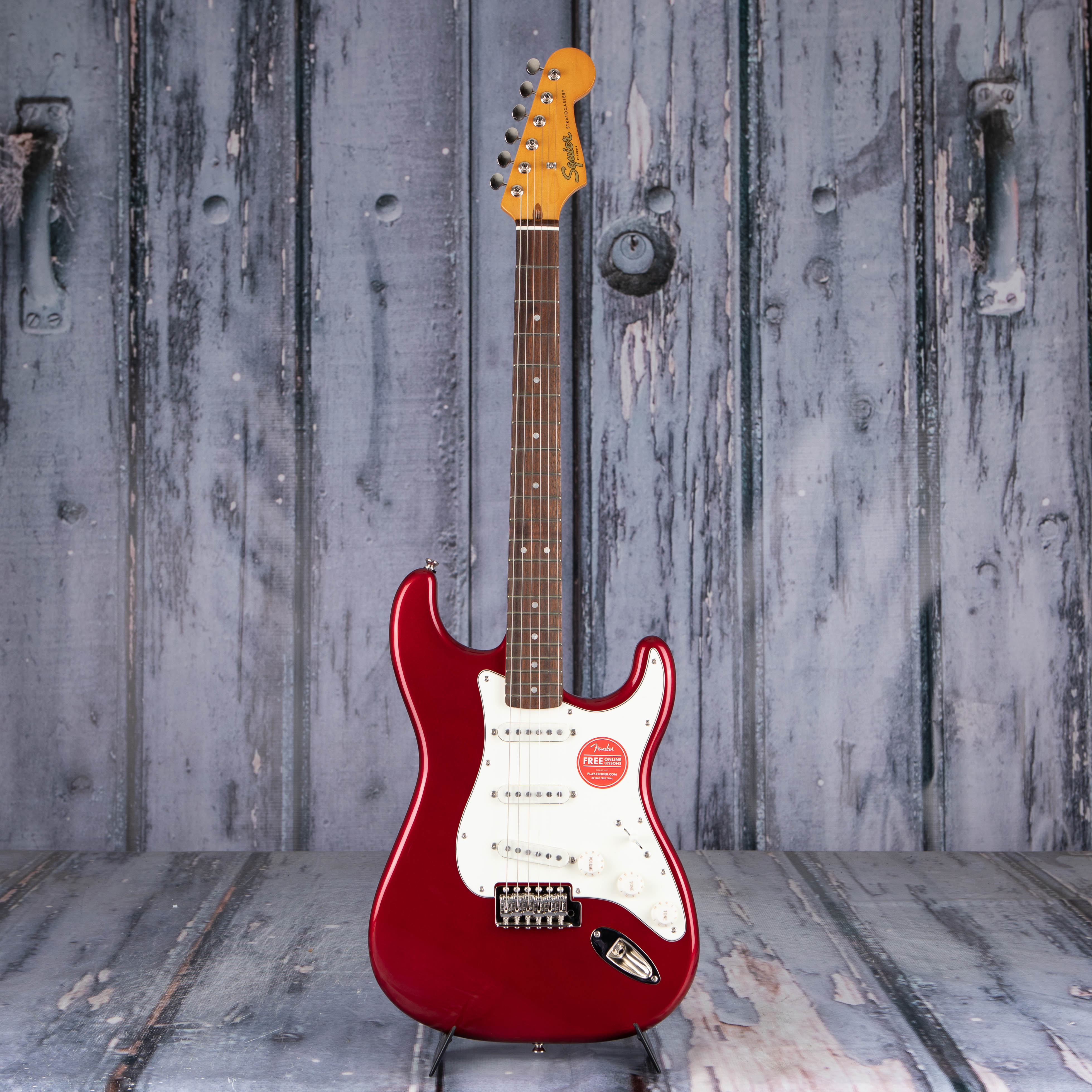 Squier Classic Vibe '60s Stratocaster Electric Guitar, Candy Apple Red, front