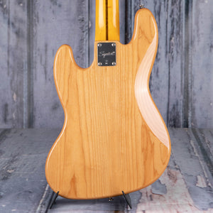 Squier Classic Vibe '70s Jazz Bass V 5-String Guitar, Natural, back closeup