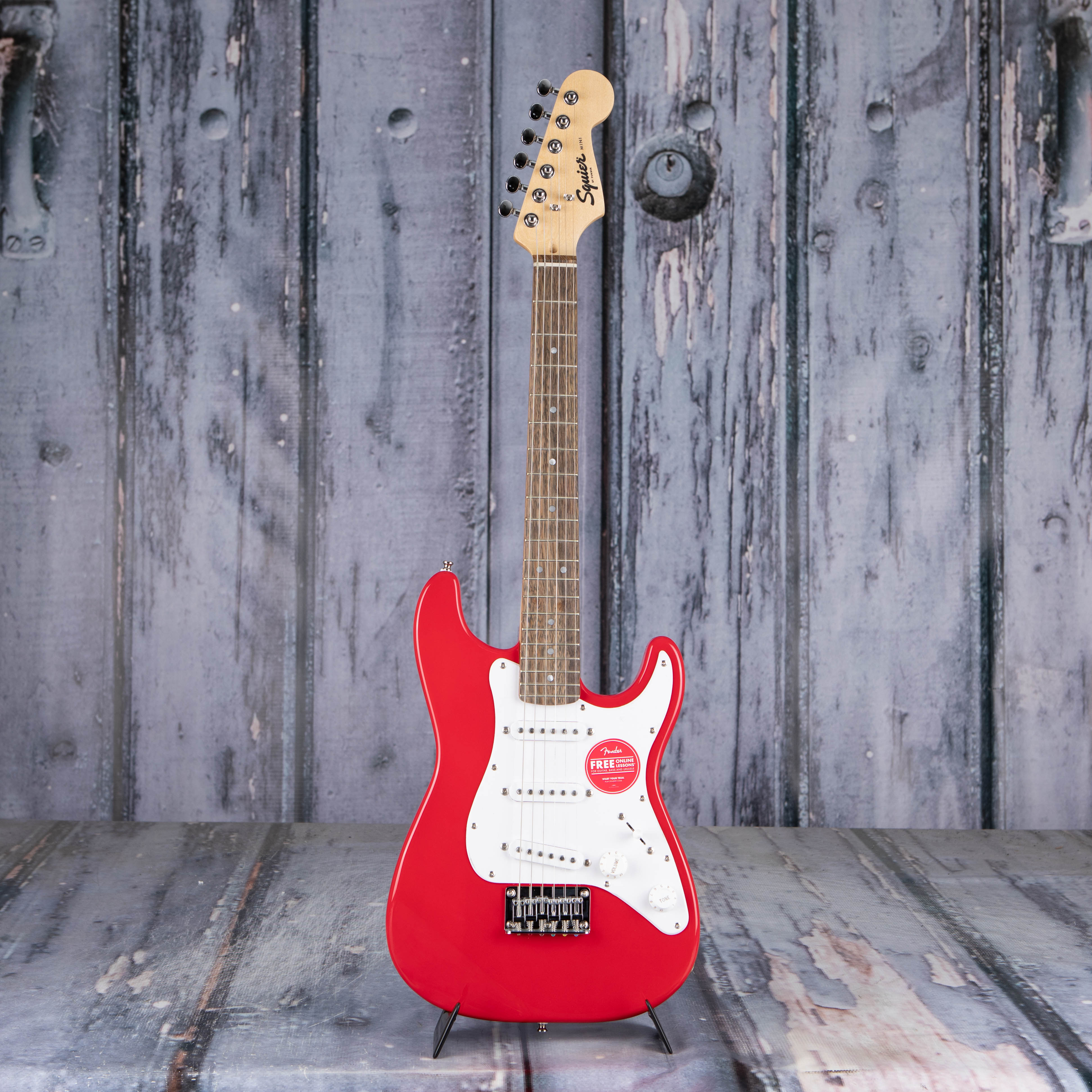 Squier Mini Stratocaster Electric Guitar, Dakota Red, front