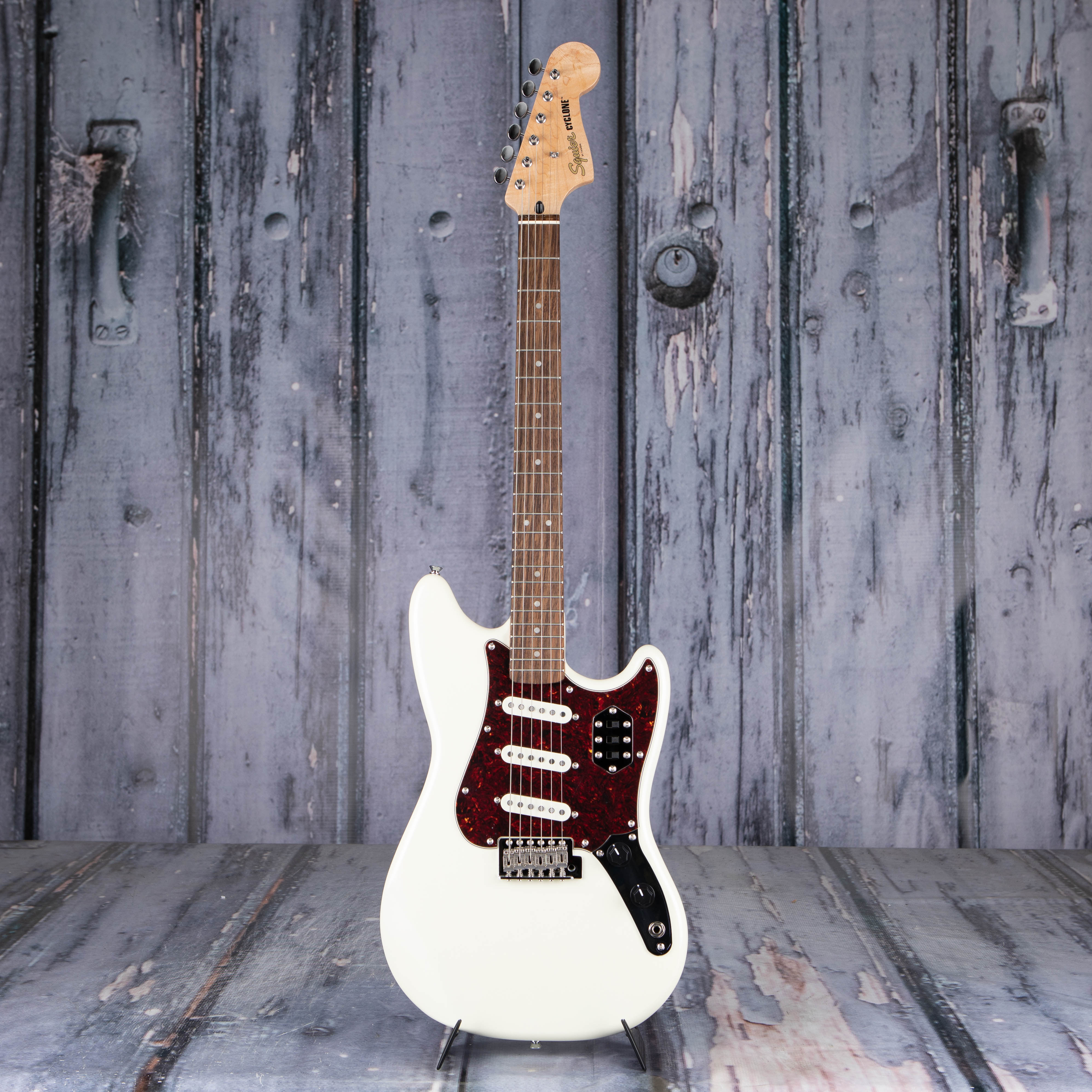 Squier Paranormal Cyclone Electric Guitar, Pearl White, front