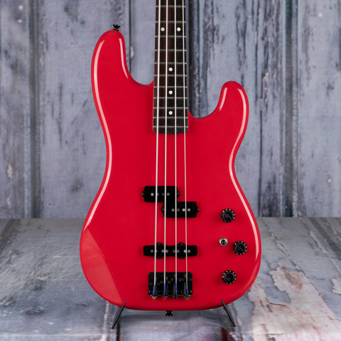 Used Fender Boxer Series Precision Bass Guitar, Torino Red, front closeup