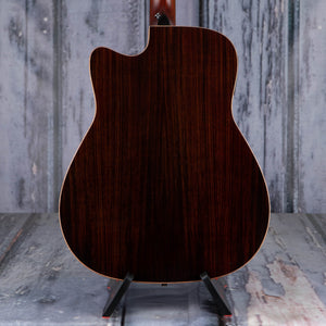 Yamaha A1R Dreadnought Acoustic/Electric Guitar, Vintage Natural, back closeup