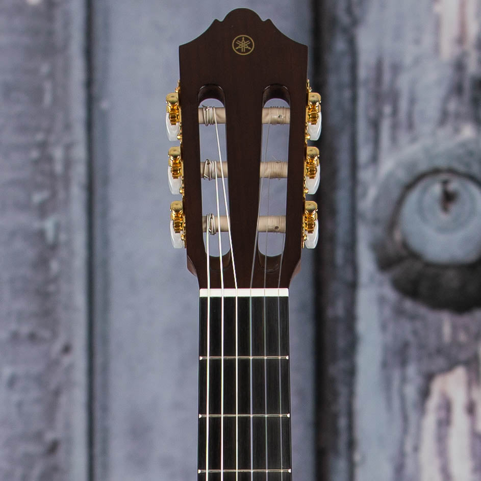 Yamaha CG182S Classical Acoustic Guitar, Natural, front headstock