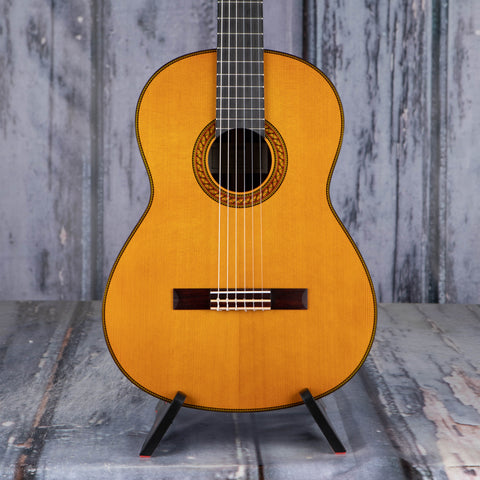 Yamaha CG192C Classical Acoustic Guitar, Natural, front closeup