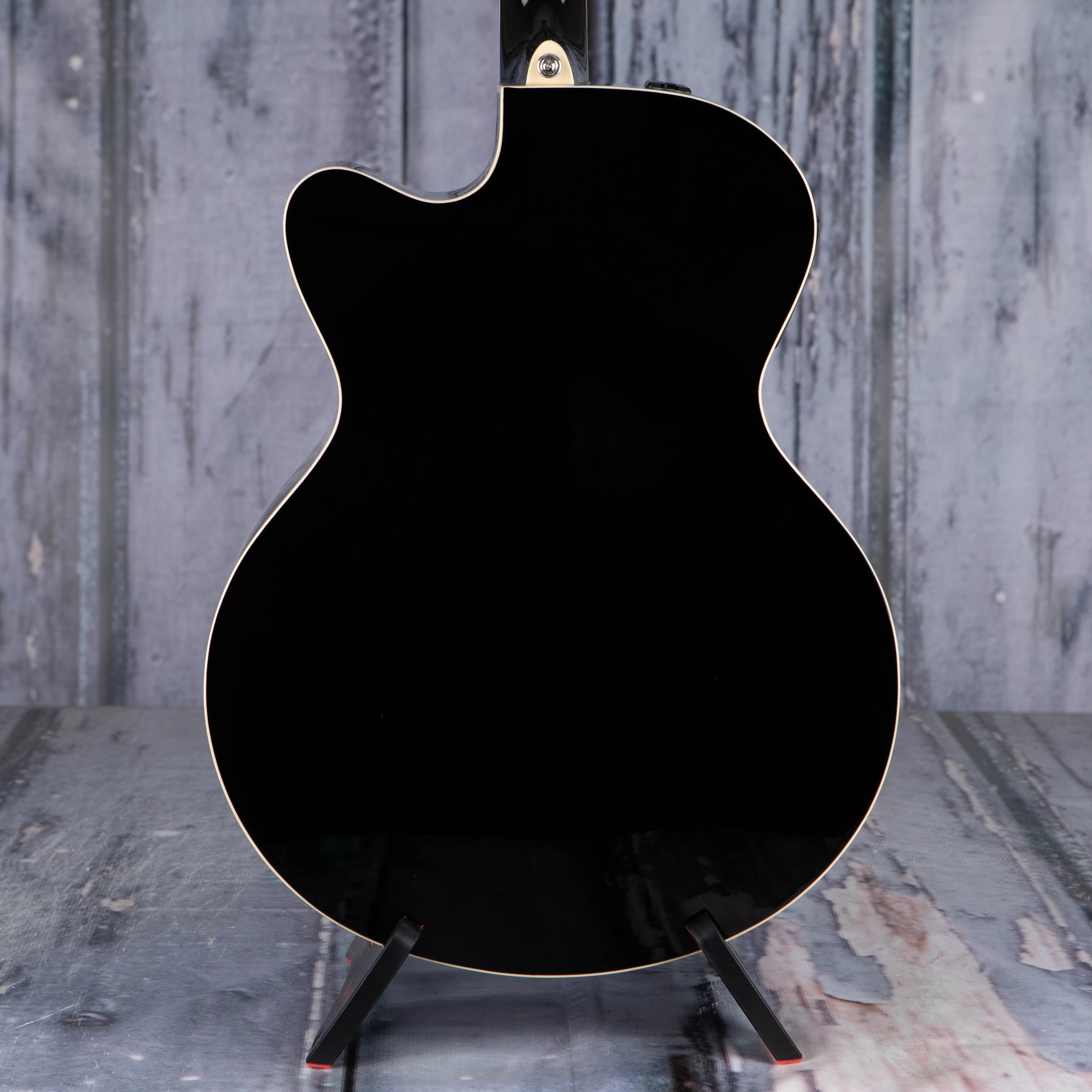Yamaha CPX600 Medium Jumbo Cutaway Acoustic/Electric Guitar, Black, back closeup