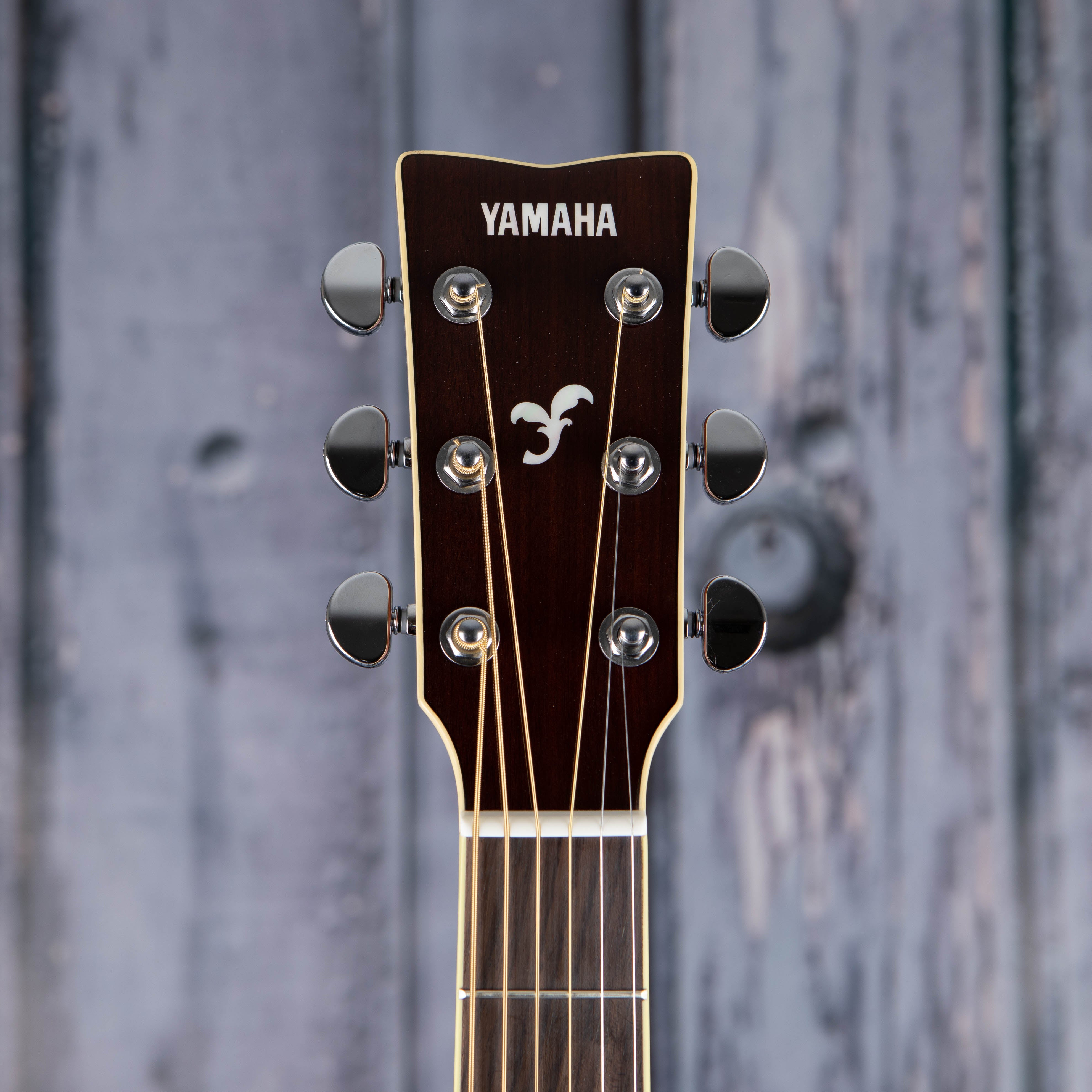 Yamaha FGX830C Dreadnought Cutaway Acoustic/Electric Guitar, Natural, front headstock