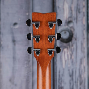 Yamaha FS830 Concert Acoustic Guitar, Natural, back headstock