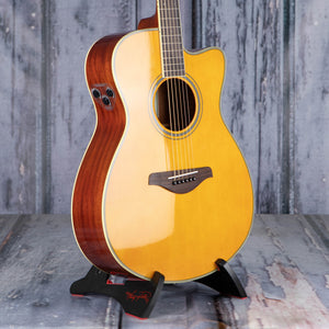 Yamaha FSC-TA TransAcoustic Concert Acoustic/Electric Guitar, Vintage Tint, angle