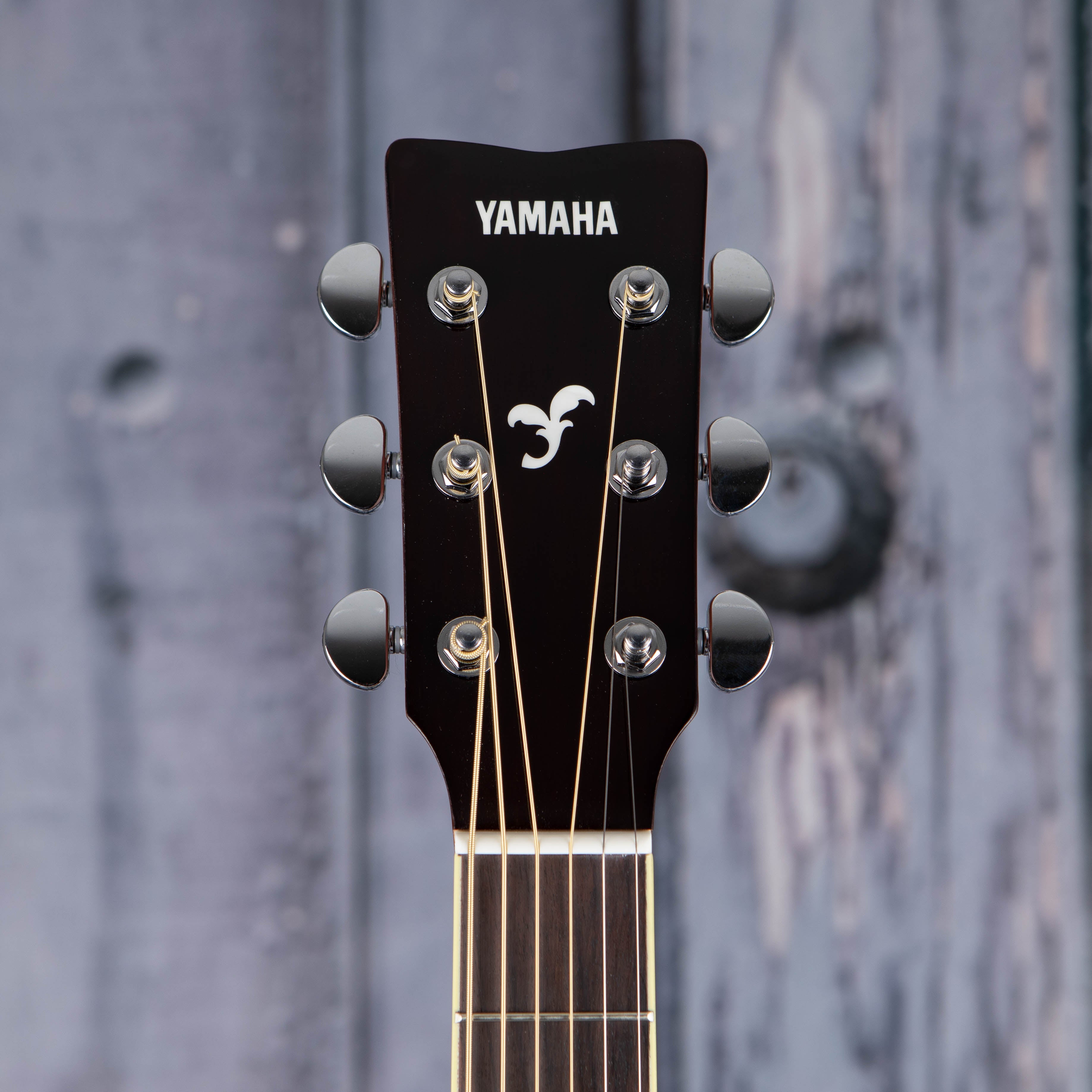 Yamaha FSC-TA TransAcoustic Concert Acoustic/Electric Guitar, Vintage Tint, front headstock