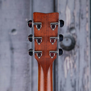 Yamaha FSC-TA TransAcoustic Concert Acoustic/Electric Guitar, Vintage Tint, back headstock