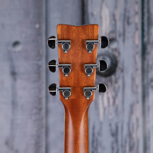 Yamaha FSX830C Concert Acoustic/Electric Guitar, Brown Sunburst, back headstock