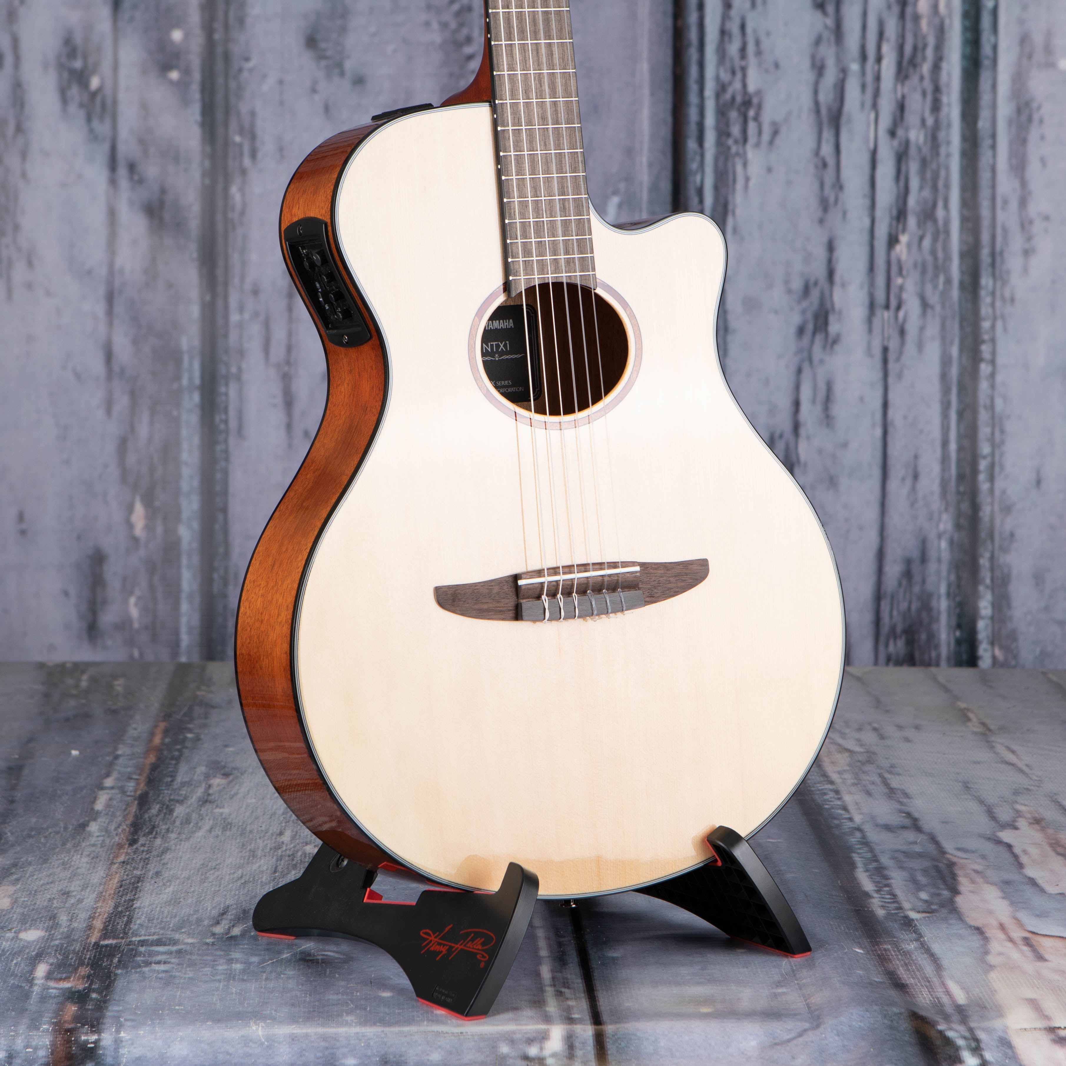 Yamaha NTX1 Classical Acoustic/Electric Guitar, Natural, angle
