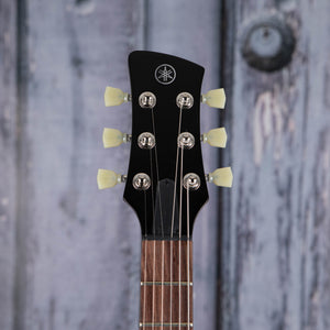 Yamaha Revstar Element RSE20 Left-Handed Electric Guitar, Black, front headstock