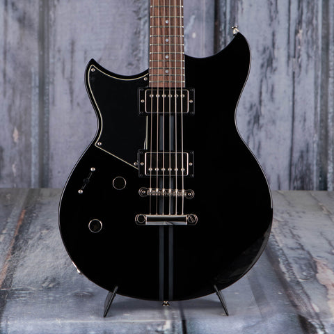 Yamaha Revstar Element RSE20 Left-Handed Electric Guitar, Black, front closeup