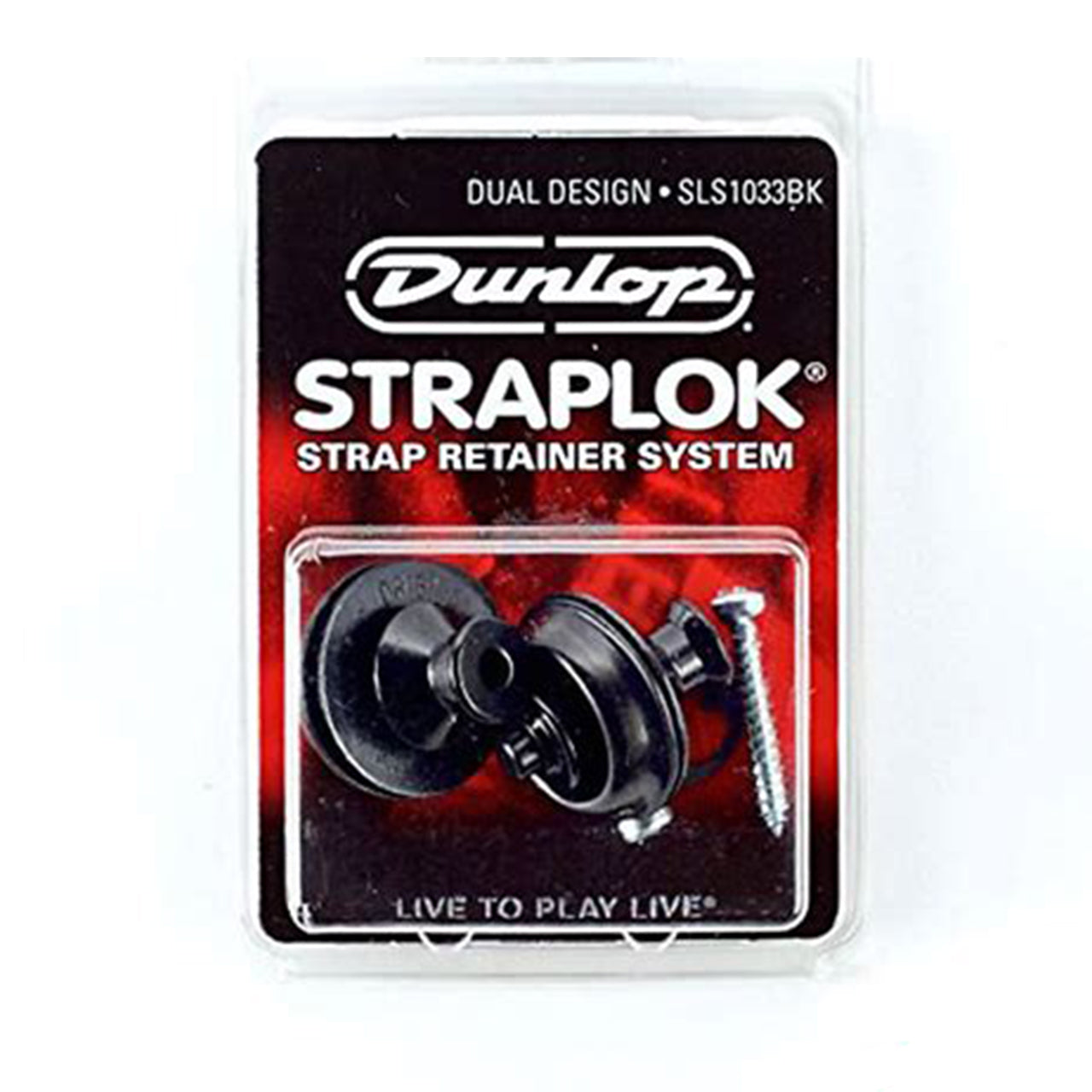 Dunlop Straplok Dual Design Strap Retainers System, Black