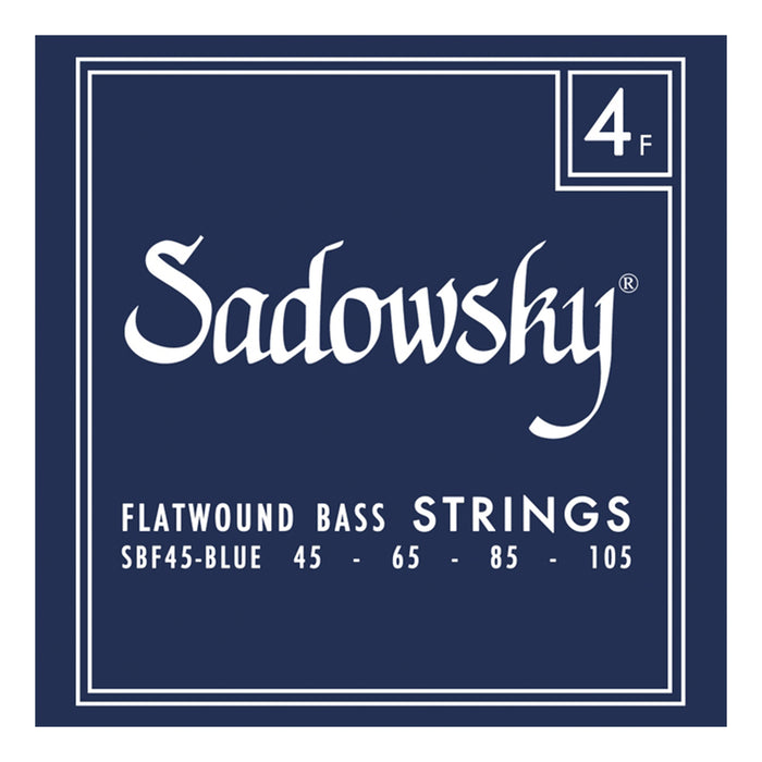 Sadowsky Blue Label Stainless Steel Flatwound Bass Strings, 45-105