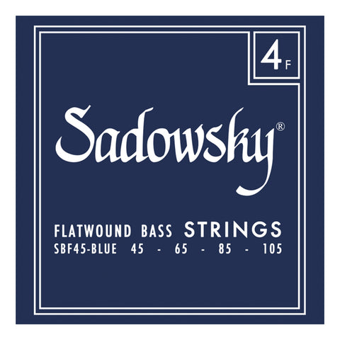 Sadowsky Blue Label Stainless Steel Flatwound Electric Bass Strings, 45-105