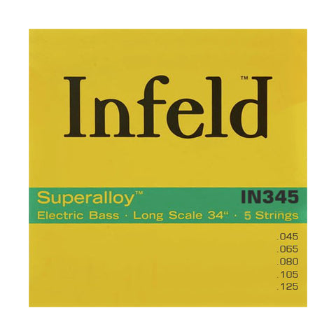 Thomastik-Infeld IN345 Superalloy Long Scale 34" 5-String Bass Strings, 45-125