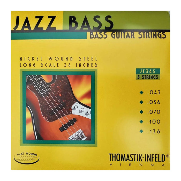 Thomastik-Infeld JF345 Nickel Wound Steel Long Scale 34" 5-String Jazz Bass Strings, 43-136