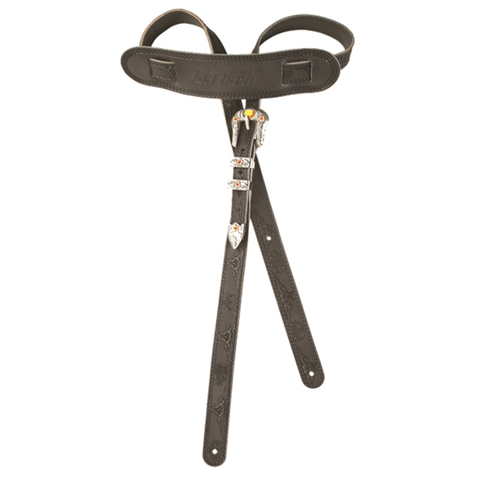 Gretsch Vintage Tooled Leather Strap, Black