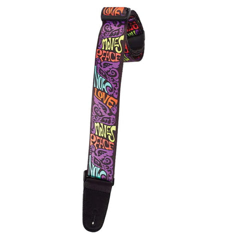 Henry Heller Artist Series Sublimation Guitar Strap, Love Moves Peace Now